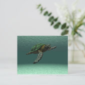 Schildkröte Postkarte (Stehend Vorderseite)