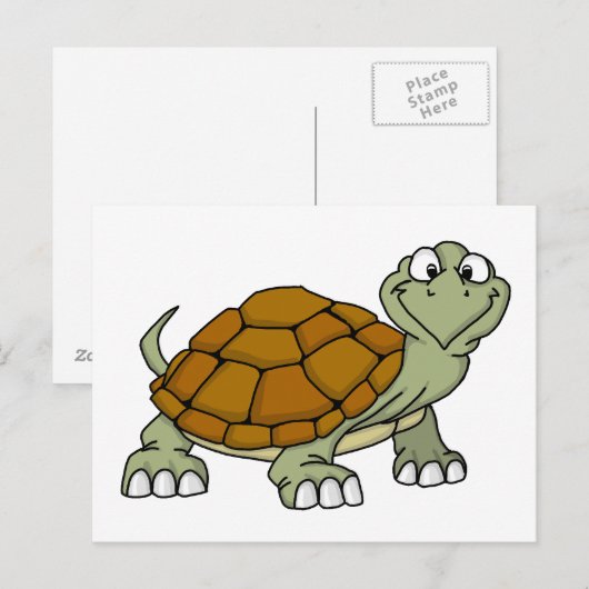 Schildkröte Postkarte (Vorne/Hinten)