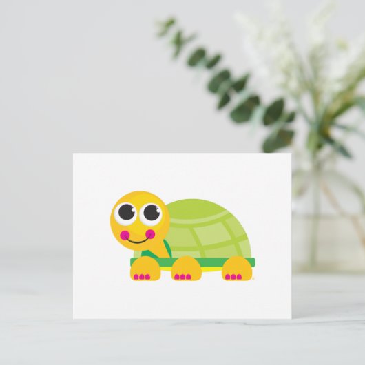 Schildkröte Postkarte (Stehend Vorderseite)