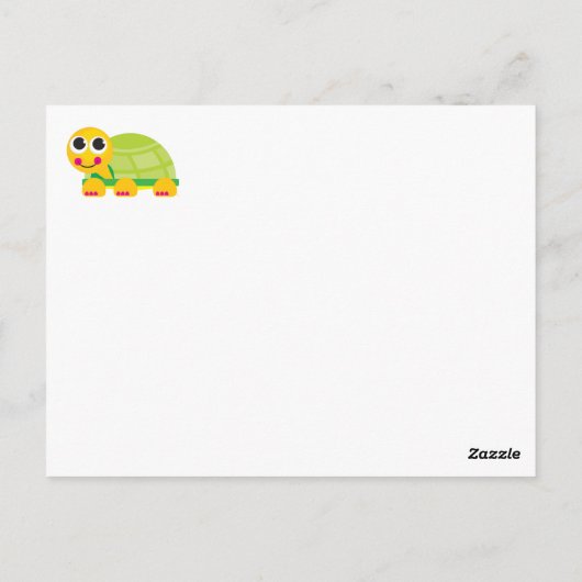 Schildkröte Postkarte (Rückseite)