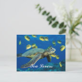 Schildkröte Postkarte (Stehend Vorderseite)