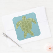 Schildkröte Quadratischer Aufkleber (Umschlag)