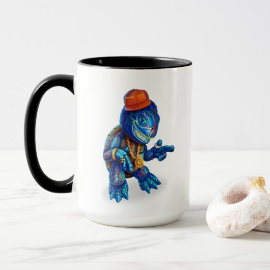 Schildkröte Rapper. Tasse (Mit Donut)
