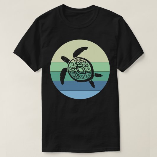 Schildkröte Retro Graphic T-Shirt (Design vorne)