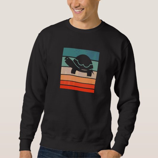 Schildkröte Retro-Stil Vintage Sweatshirt (Vorderseite)