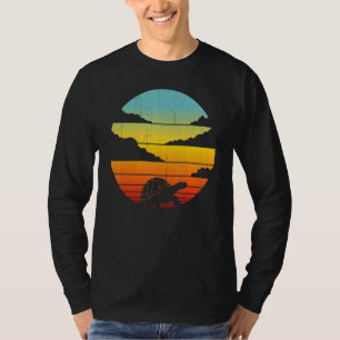 Schildkröte Retro Vintage Stil 60er 70er Männer Fr T-Shirt