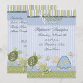 Schildkröte-Riff-und Goldfisch-Babyparty-Einladung Einladung (Vorne/Hinten)