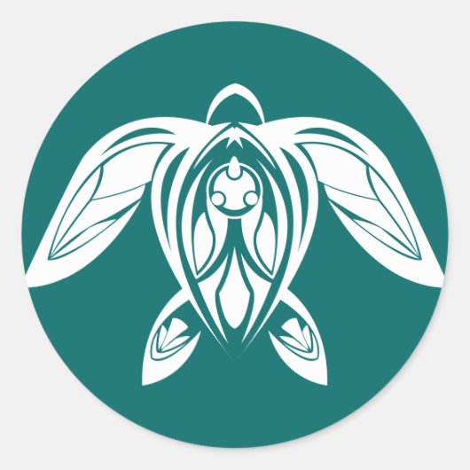 Schildkröte Runder Aufkleber (Vorderseite)