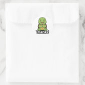 Schildkröte sagt Danke Runder Aufkleber (Tasche)