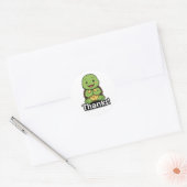 Schildkröte sagt Danke Runder Aufkleber (Umschlag)