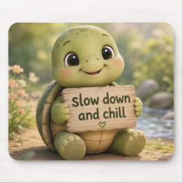 Schildkröte sagt dir, langsamer zu werden und dich mousepad