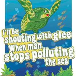 Schildkröte sagt.. 'Ich schreie in Glee' Leinwanddruck