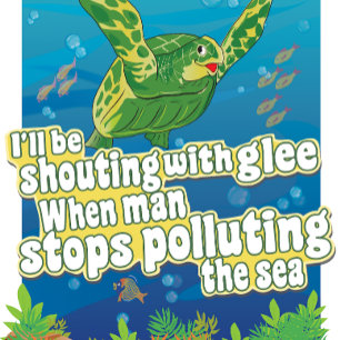 Schildkröte sagt.. 'Ich schreie in Glee' Leinwanddruck