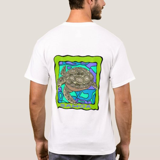 Schildkröte Samoa-Inseln T-Shirt (Rückseite)