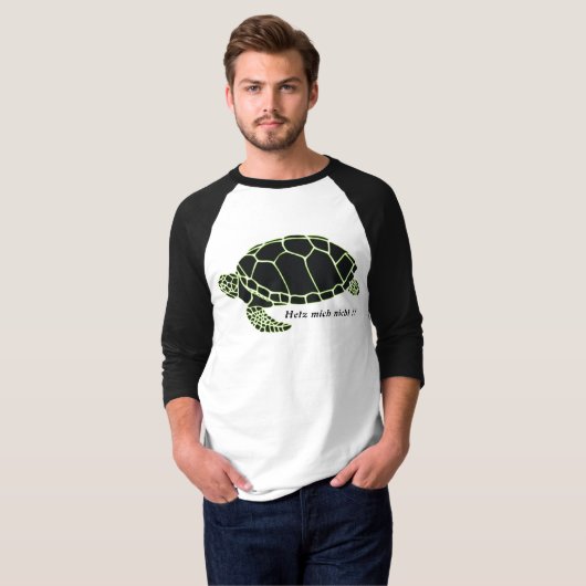 Schildkröte schwarz grün T-Shirt (Vorne ganz)