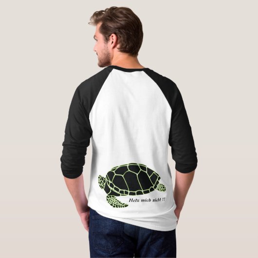 Schildkröte schwarz grün T-Shirt (Schwarz voll)