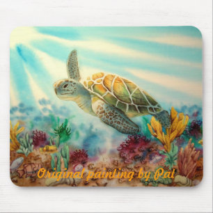 SCHILDKRÖTE-SCHWIMMEN MOUSEPAD