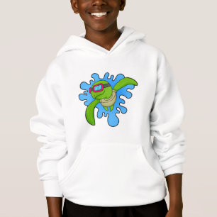 Schildkröte Schwimmen Schwimmbrille Hoodie