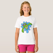 Schildkröte Schwimmen Schwimmbrille T-Shirt (Vorne ganz)