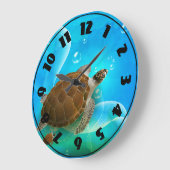 Schildkröte-Schwimmen-Uhr Große Wanduhr (Winkel)