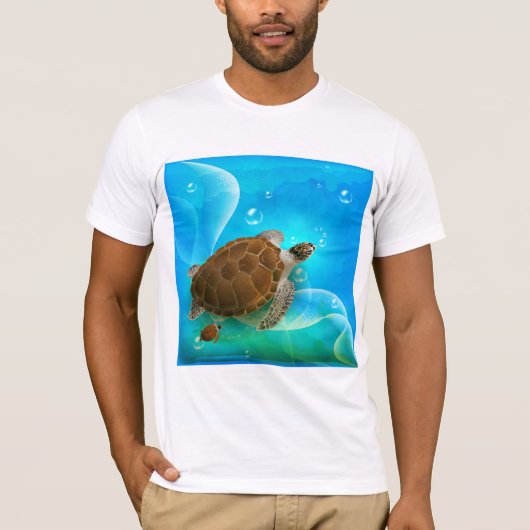 Schildkröte Schwimmer T - Shirt (Vorderseite)