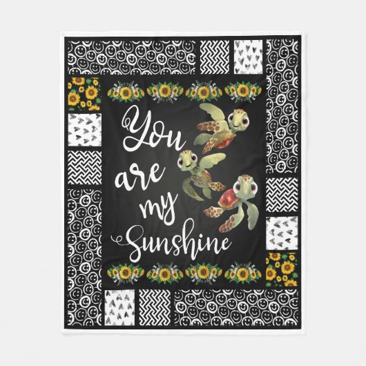 Schildkröte Sie sind mein Sonnenschein Fleecedecke (Vorderseite)