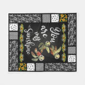 Schildkröte Sie sind mein Sonnenschein Fleecedecke (Vorderseite (Horizontal))