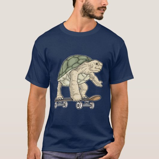 Schildkröte-Skater-Skateboard T-Shirt (Vorderseite)