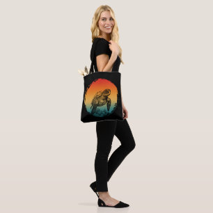 Schildkröte Sommer Ozean Sonnenuntergang  Tasche