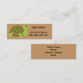 Schildkröte-Spiel-Datums-Karte KRW Telefonnummerkarte (Vorne/Hinten)