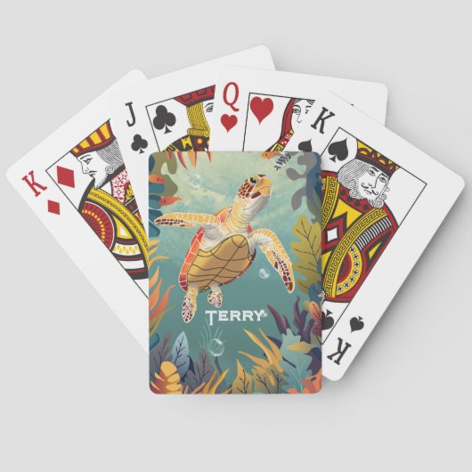 Schildkröte Spielkarten (Rückseite)