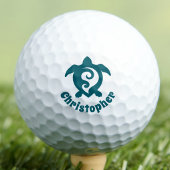 Schildkröte Stamm Maori-Stil Monogramm Name Golfball