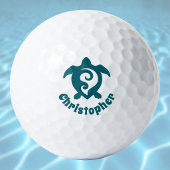 Schildkröte Stamm Maori-Stil Monogramm Name Golfball