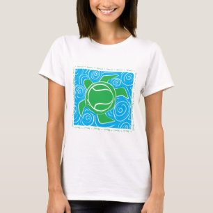 Schildkröte-Strand-Tennis T-Shirt