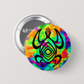 Schildkröte-Symmetrie Tiedye Knöpfe Button (Vorne & Hinten)