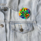 Schildkröte-Symmetrie Tiedye Knöpfe Button (Beispiel)