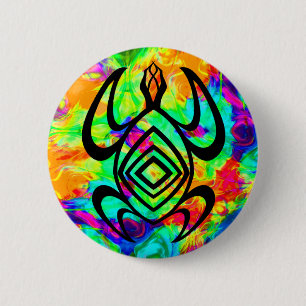 Schildkröte-Symmetrie Tiedye Knöpfe Button