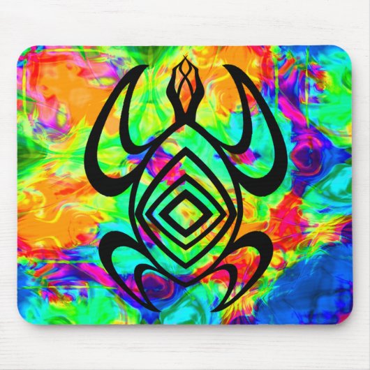 Schildkröte-Symmetrie Tiedye Mousepad (Vorne)