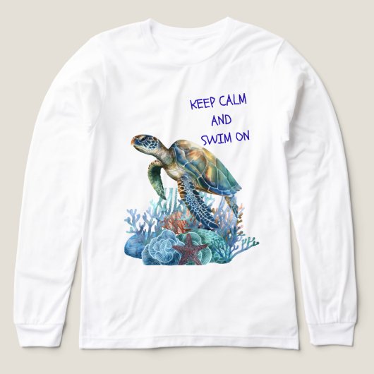 Schildkröte T-Shirt Tri-Blend Shirt (Design Vorderseite)