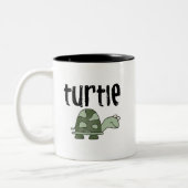 Schildkröte-T-Shirts und Geschenke Zweifarbige Tasse (Links)