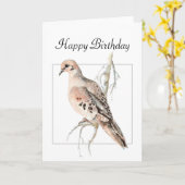 Schildkröte-Taube, Vogel, leerer Geburtstag Karte (Gelbe Blume)