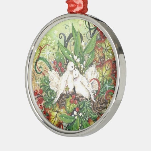 Schildkröte-Tauben u. Deko-Verzierung Ornament Aus Metall (Links)