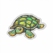 Schildkröte Tier Schildkröte Grün Aufkleber (Vorderseite)