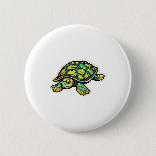 Schildkröte Tier Schildkröte Grün Button (Vorderseite)