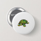 Schildkröte Tier Schildkröte Grün Button (Vorne & Hinten)