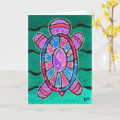 Schildkröte-Totem Karte (Gelbe Blume)