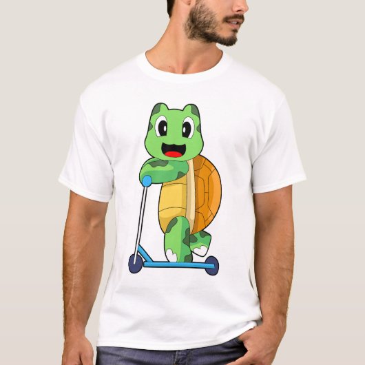 Schildkröte Trittroller T-Shirt (Vorderseite)