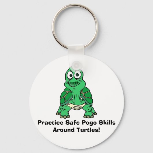 Schildkröte, Übe sichere Pogo-Fähigkeiten um Schil Schlüsselanhänger (Vorderseite)