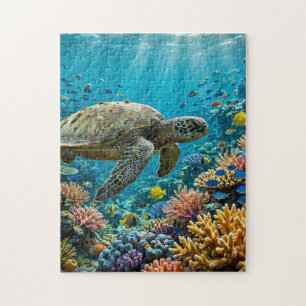 Schildkröte über Korallenriff Puzzle
