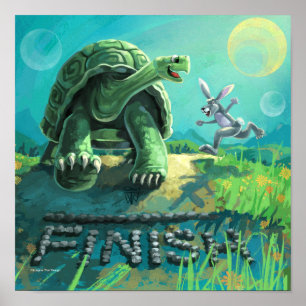 Schildkröte und der Hase Kunst Poster